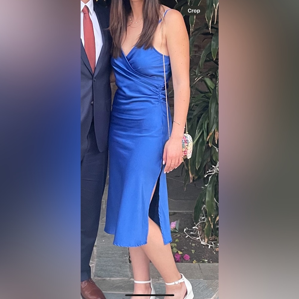 Glam midi blue dress